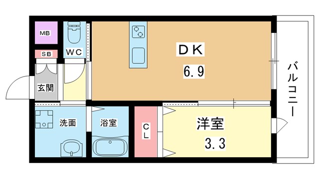 阪急宝塚線 服部天神駅 徒歩11分 10階建 築7年の間取り写真