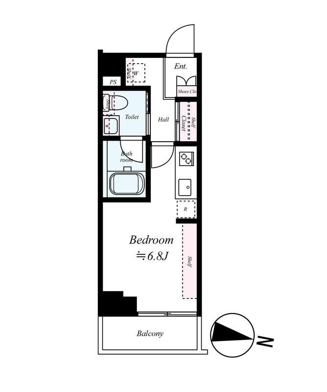 B CITY APARTMENT SHINAGAWA WESTの間取り写真