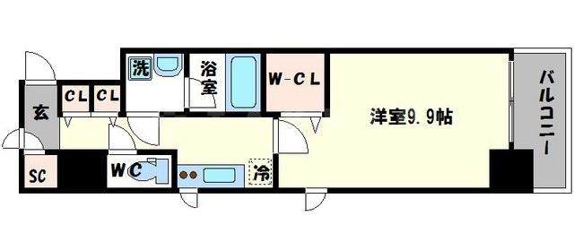 セイル淀屋橋の間取り写真