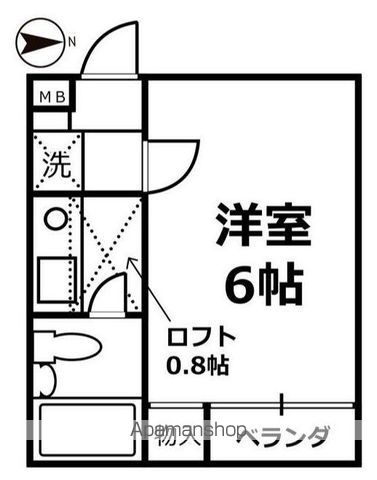 流鉄流山線 幸谷駅 徒歩10分 2階建 築37年の間取り写真
