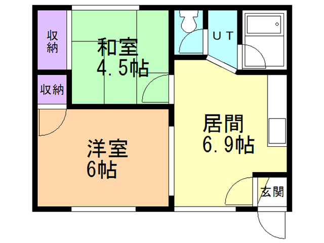 苫小牧市青雲町のアパートの間取り