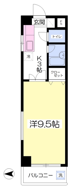 松山市本町のマンションの間取り