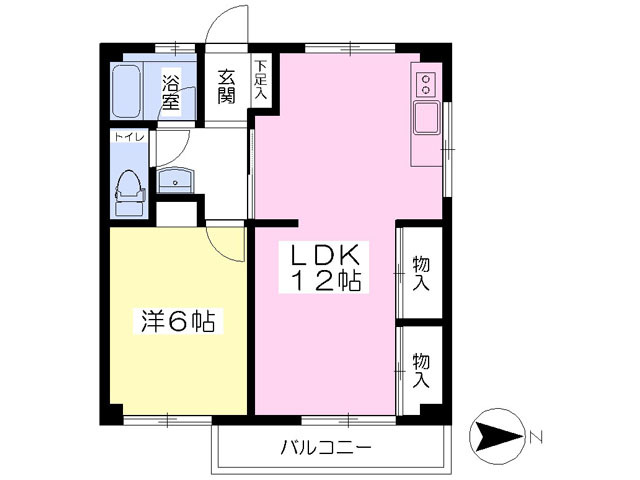 松山市南江戸のマンションの間取り