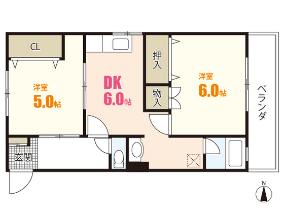 広島市安佐南区八木のマンションの間取り