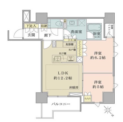 千代田区麹町のマンションの間取り