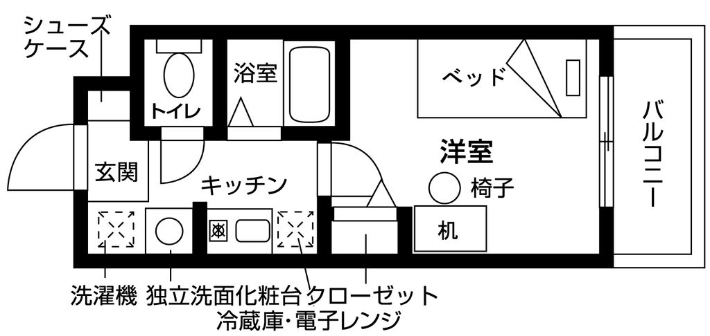 いとLab＋(イトラボプラス) レジデンスA棟（食事付き）の間取り