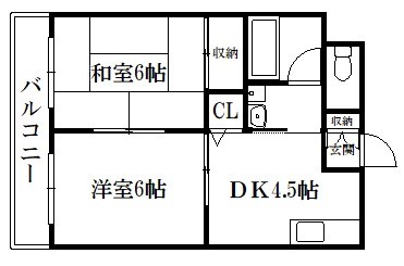 京都市中京区下瓦町のマンションの間取り