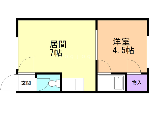 苫小牧市泉町のアパートの間取り