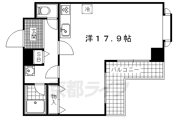 京都市中京区虎石町のマンションの間取り