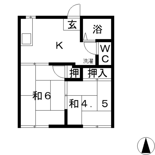 コーポラスワタナベの間取り