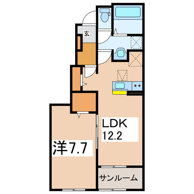 大沼郡会津美里町字新町のアパートの間取り