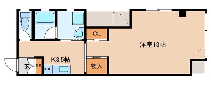 静岡市駿河区南町のマンションの間取り