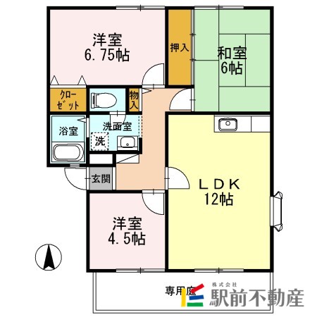 サントゥール溝田　Ａの間取り