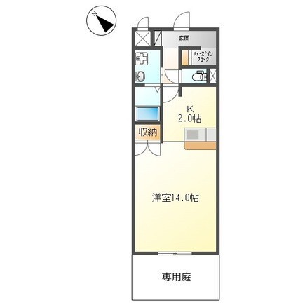 名古屋市緑区定納山のアパートの間取り