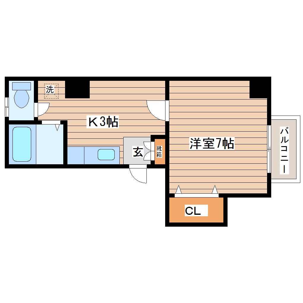 カーサーフサノウの間取り