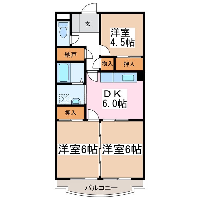 メゾン西中屋の間取り