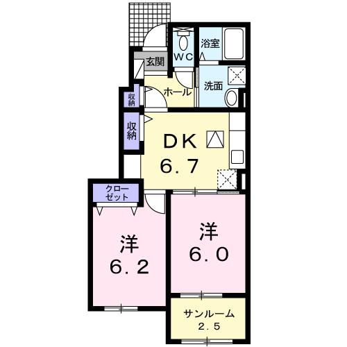 ステラート　Ａの間取り