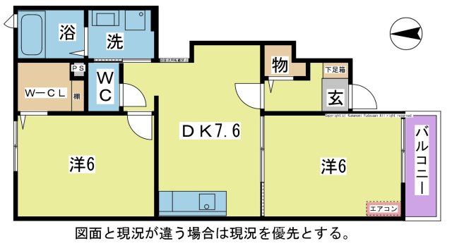 【ソレアード　ヒルズＥの間取り】