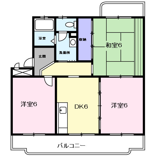 クレセントフジ　Ａの間取り