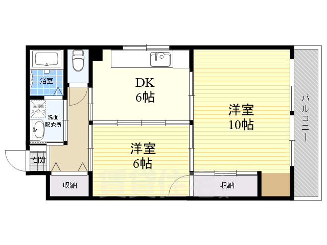 富田マンションの間取り