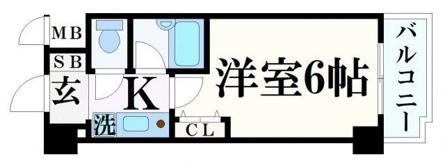 神戸市中央区磯辺通のマンションの間取り