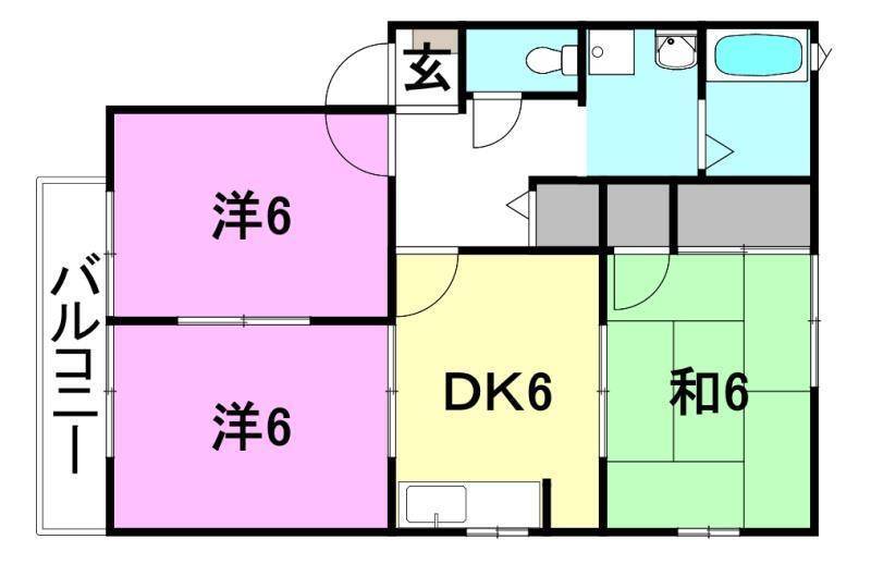 オークヴィラB棟の間取り