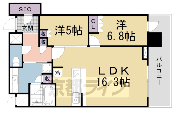 大津市春日町のマンションの間取り