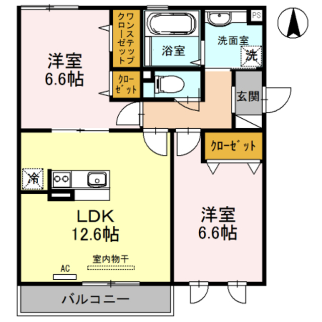 【セクレール北本町　C棟の間取り】