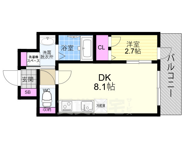 ソルテラス京都勧進橋PARK　SIDEの間取り