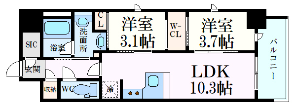 リビオメゾン新大阪の間取り