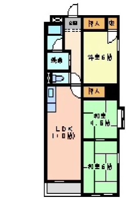 姫路市古二階町のマンションの間取り