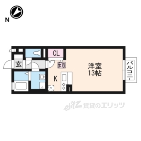 守山市岡町のアパートの間取り