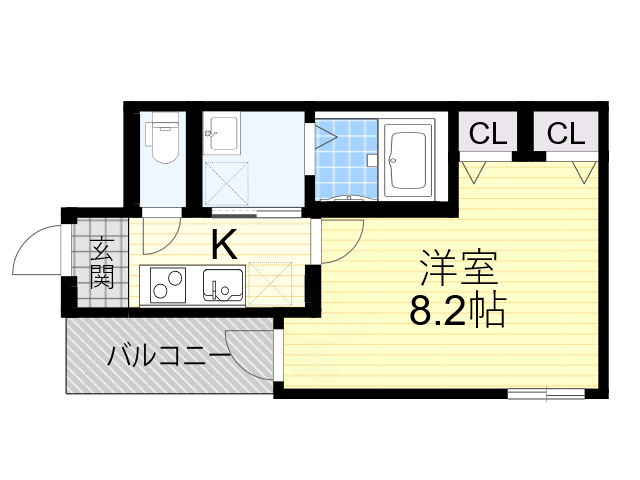 大阪市住吉区我孫子東のアパートの間取り