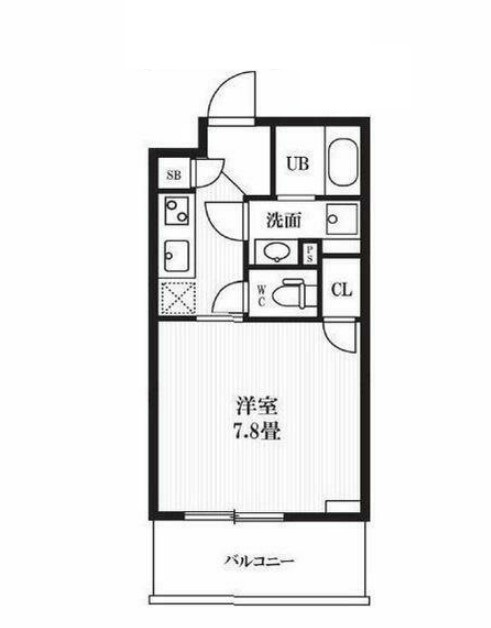 千代田区神田西福田町のマンションの間取り