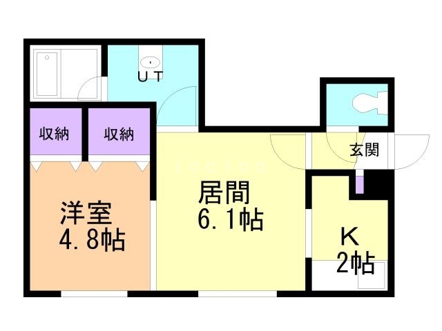 札幌市東区北三十二条東のアパートの間取り