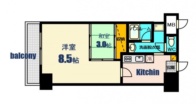 広島市佐伯区五日市のマンションの間取り