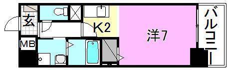 松山市緑町のマンションの間取り