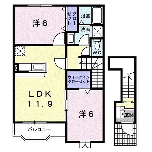 メゾン　デ　ソレイユIの間取り