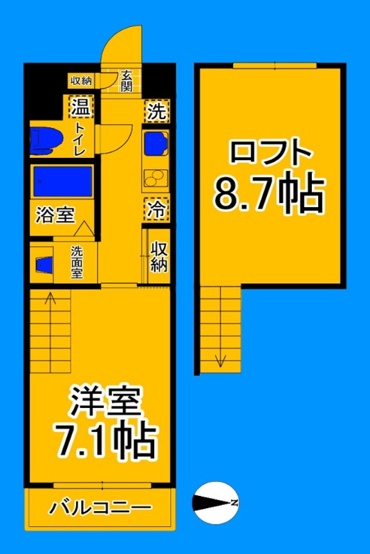 堺市堺区南瓦町のマンションの間取り