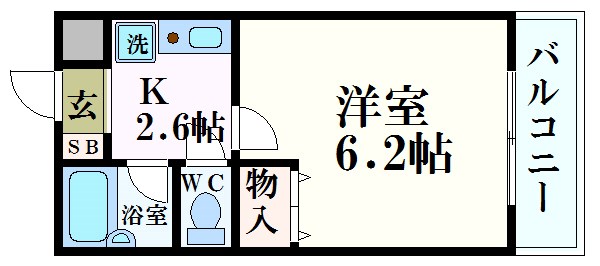 姫路市栗山町のアパートの間取り