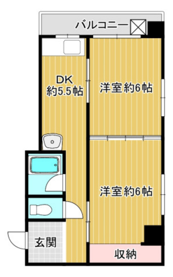 長谷コーポの間取り