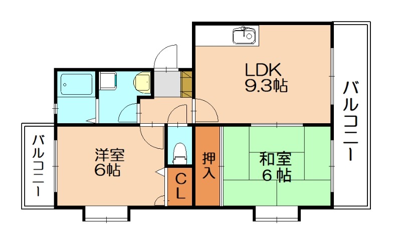 【糟屋郡粕屋町戸原西のマンションの間取り】