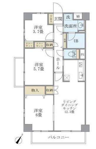 KDXレジデンス田園調布の間取り