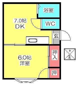 アートイン　　バイオレットハウスの間取り