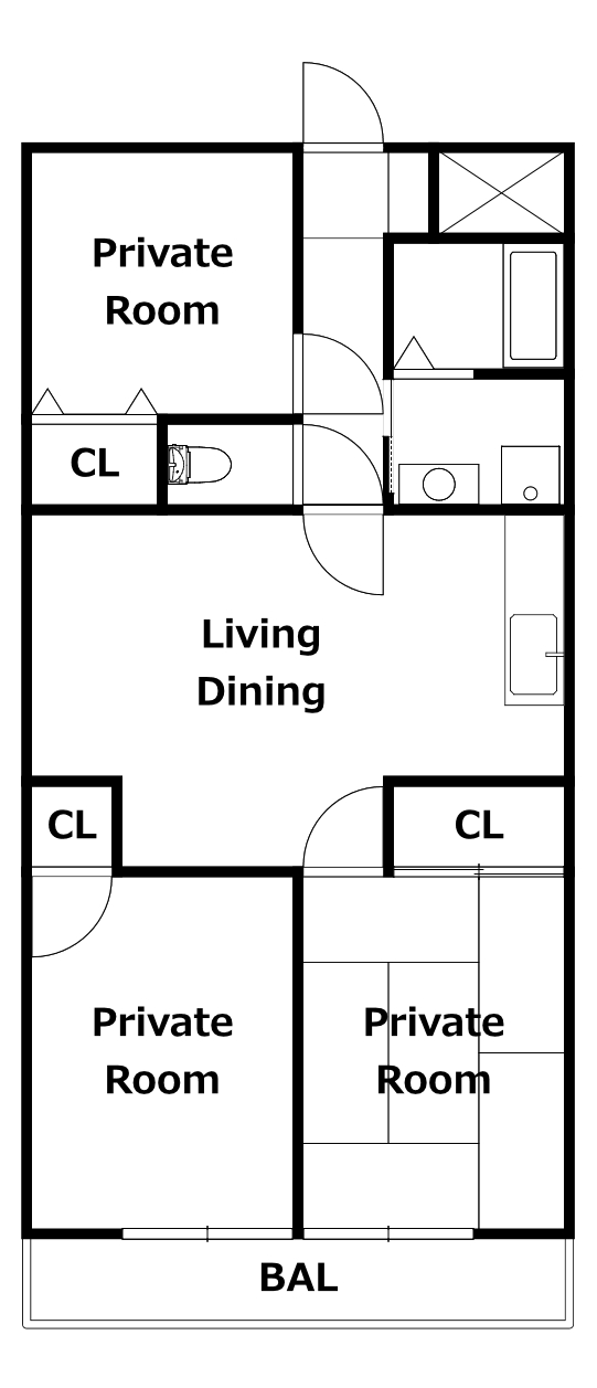 サンセール二軒屋WESTの間取り