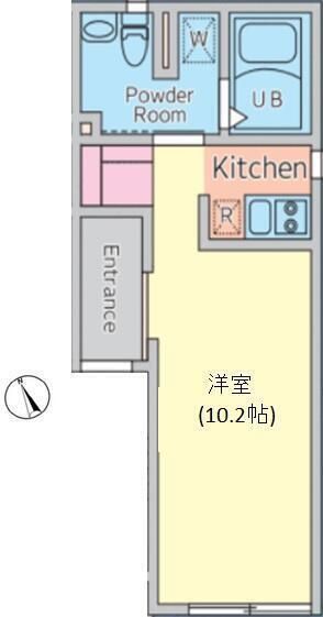 新宿区早稲田鶴巻町のマンションの間取り