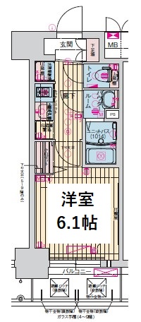 ララプレイス難波メティスの間取り