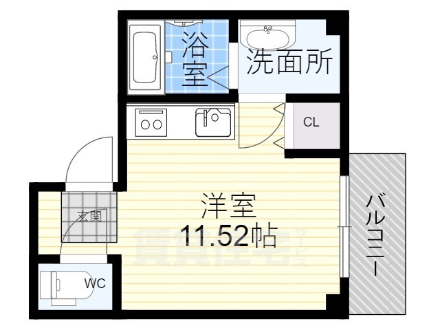 京都市伏見区深草下川原町のマンションの間取り