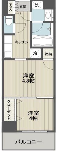 台東区蔵前のマンションの間取り