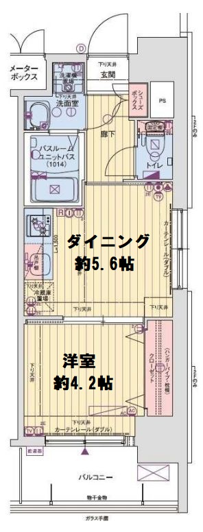 レオンヴァリエ大阪ベイシティの間取り